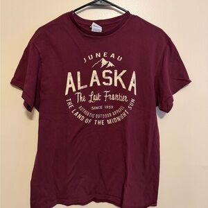Juneau Alaska Graphic Tee in Burgundy